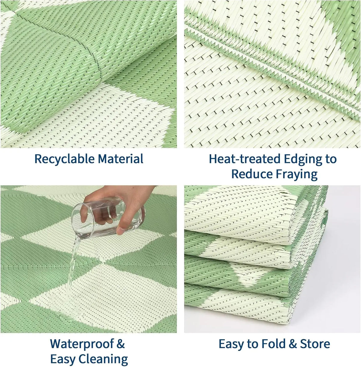 Waterproof Plaid Flocked Carpet Floor Mat