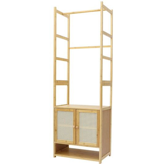Wisfor Free Standing Bamboo Clothes Rack And Coat Stand